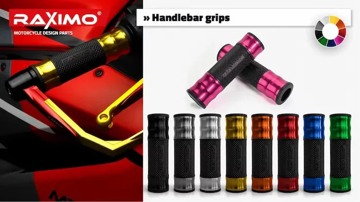 Raximo CNC Alu Handlebar Grips Set for 22mm Handlebar