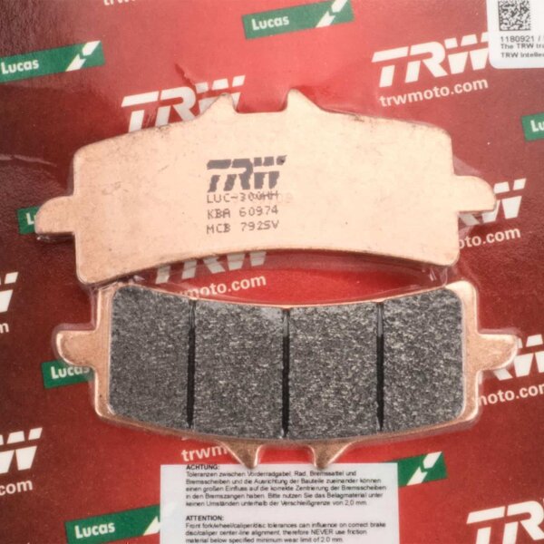 Front Brake Pads Lucas TRW Sinter MCB792SV for Triumph Tiger 900 Ralley Pro C701 2020-2021
