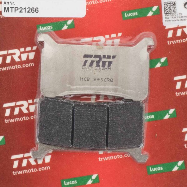 Racing Brake Pads front Lucas TRW Carbon MCB893CRQ for Honda CB 1100 RS ABS SC78 2017