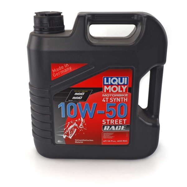 Motorcycle Oil Liqui Moly 10W-50 full Synthetic Street Race for Aprilia Tuareg 660 XB 2023