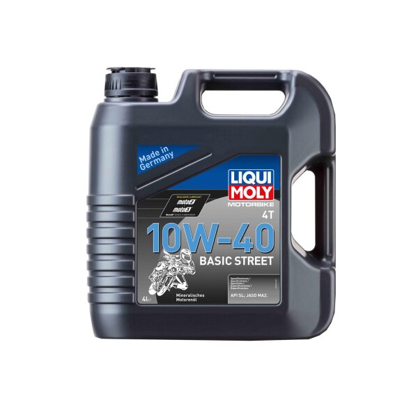 Motorcycle Engine Oill Liqui Moly 10W-40 Basic Street 4... for Brixton Rayburn 125 CBS 2021