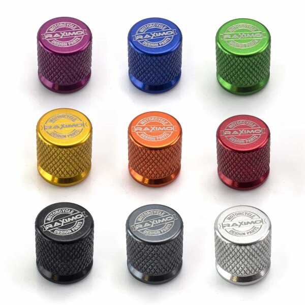 Valve caps Raximo aluminium CNC milled with sealing rubber for Yamaha XJR 1300 RP19 2007-2014