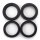 Fork seal ring set with dust cap 43 mmx 55,1mm x9, for Kawasaki ZRX 1200 R ZRT20A 2001-2006