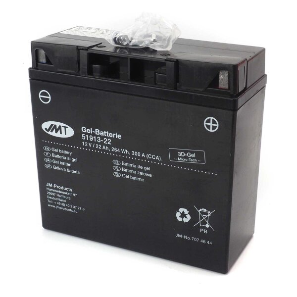 3D-Gel Battery 51913 / 51913-22 for BMW R 1200 C Montauk (R2C/259C) 2004