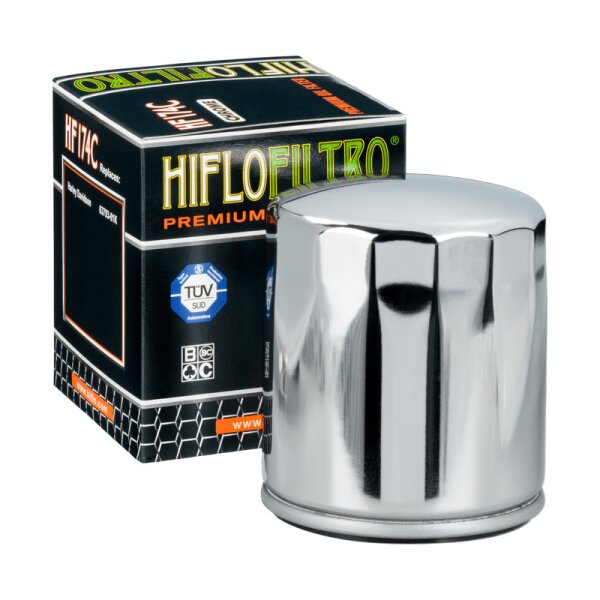 Chrome oil filter HIFLO HF174C for Harley Davidson V Rod Night Rod Special 1250 VRSCDXA 2008