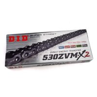 D.I.D X-ring chain 530ZVMX2/118 with rivet lock for model: Kawasaki ZZR 1400 F ABS ZXT40E 2015