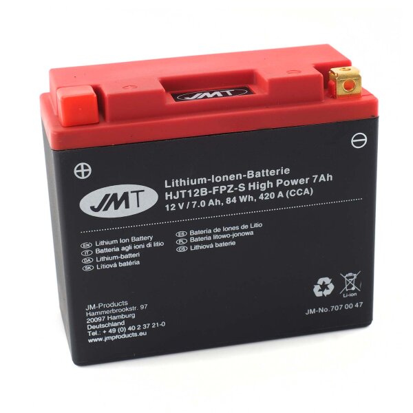 Lithium-Ion motorbike battery HJT12B-FPZ-S for Ducati 1198 S (H7) 2009