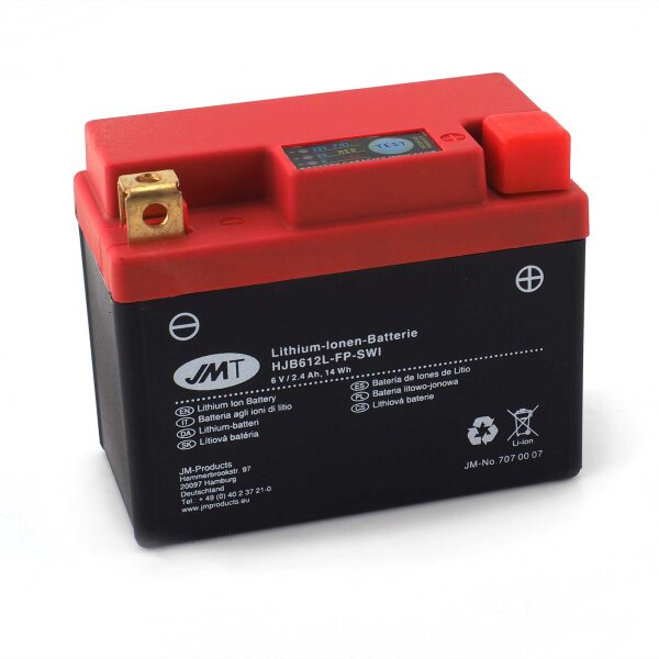 Lithium-Ion Motorcycle Battery HJB612L-FP-SWI for Triumph Thunderbird 650 T 110 1969-1979