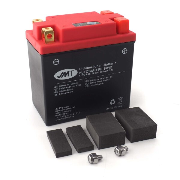 Lithium-Ion motorbike battery HJTX14AH-FP for Yamaha FZR 1000 Genesis-Exup 3LE 1990