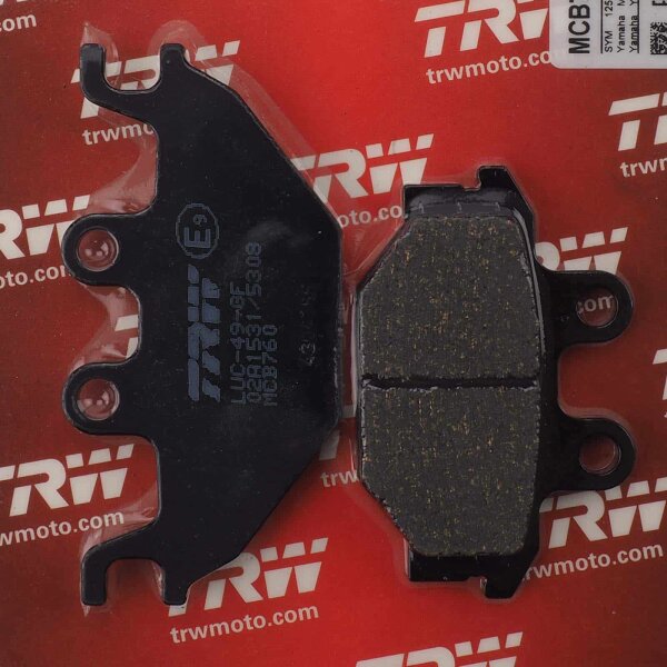 Brake pad organic TRW Lucas MCB760 for Yamaha YZF-R 125 RE11 2014