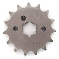 Sprocket steel front 15 teeth for model: Brixton Sunray 125 ABS (BX125R ABS) 2020
