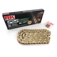 Chain from RK with XW-ring GB525XRE/110 open with rivet lock for Model:  Honda CB 600 F Hornet PC36 2002-2004