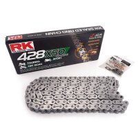 RK XW ring chain 428XRE/124 open with clip lock for Model:  Honda CBR 125 R JC39 2007-2010