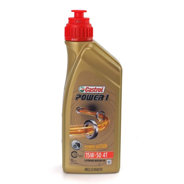 Engine oil Castrol POWER1 4T 15W-50 1l for Aprilia RSV 1000 R RR 2010