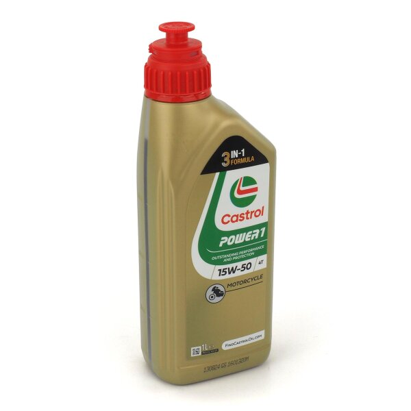 Engine oil Castrol POWER1 4T 15W-50 1l for Aprilia SMV 750 Dorsoduro SM 2012