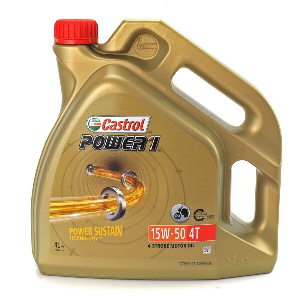 Engine oil Castrol POWER1 4T 15W-50 4l for Aprilia ETV 1000 Capo Nord ABS PS 2009