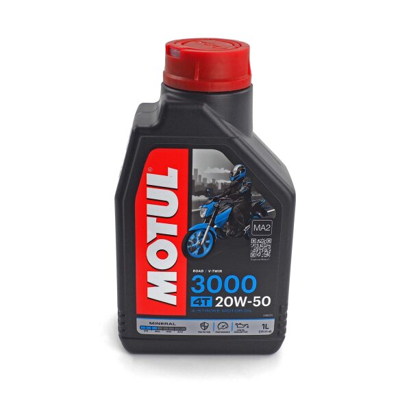 Engine oil MOTUL 3000 4T 20W-50 1l for Yamaha FZR 600 M 3RG 1991