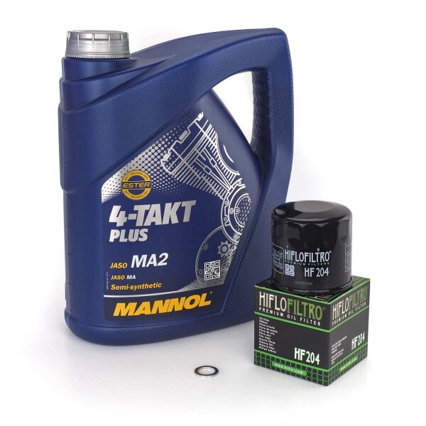 Mannol Engine Oil Change Kit Configurator with Oil for Yamaha FZ1 N RN16 2015 for model:  Yamaha FZ1 N RN16 2015