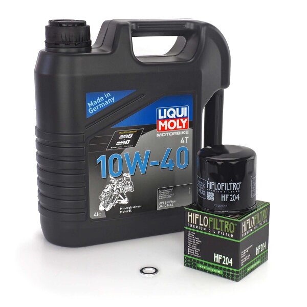 Liqui Moly Engine Oil Change Kit Configurator with for Triumph Thruxton 1200 RS DF01 2021 for model:  Triumph Thruxton 1200 RS DF01 2021