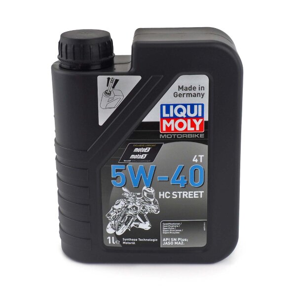Motorcycle Engine oil Liqui Moly 4T 5W-40 HC Stree for Honda VFR 800 VTEC RC46A 2007
