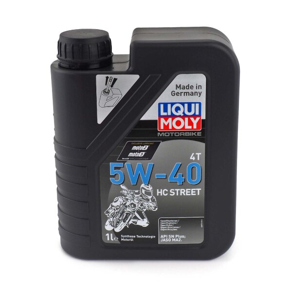 Motorcycle Engine oil Liqui Moly 4T 5W-40 HC Street 1 liter for Aprilia Mana 850 GT ABS (RC) 2016