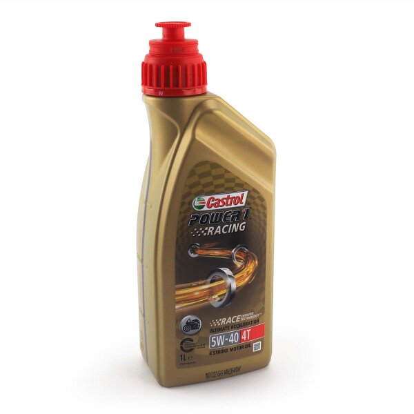 Engine oil Castrol POWER1 Racing 4T 5W-40 1l for Kawasaki KLE 650 D Versys ABS LE650CD 2011