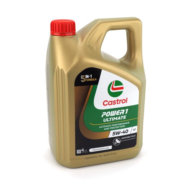 Engine oil Castrol POWER1 Racing 4T 5W-40 4l for Yamaha YZF-R 125 A ABS RE11 2015