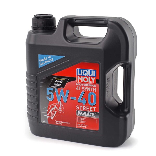 Motorcycle Engine oil Liqui Moly 4T 5W-40 Street R for SWM SM 125 R Factory 2018