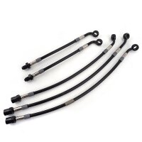 Raximo steel braided brake hose kit front and rear cpl.... for model: Honda CB 1000 RA ABS SC60 2016