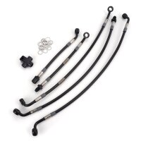Raximo steel braided brake hose kit front and rear cpl.... for Model:  Suzuki SV 650 SA ABS WVBY 2007