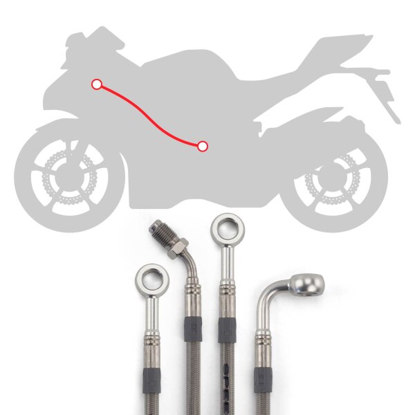 Raximo steel braided brake hose kit front installe for Suzuki GSF 1200 S Bandit GV75A 1996 for Suzuki GSF 1200 S Bandit GV75A 1996