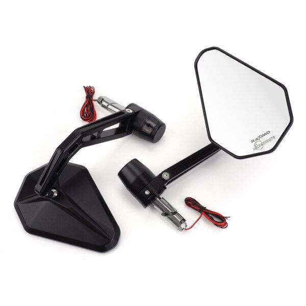 Handlebar end mirror with handlebar end indicator for Yamaha XSR 125 Legacy RE44 2023