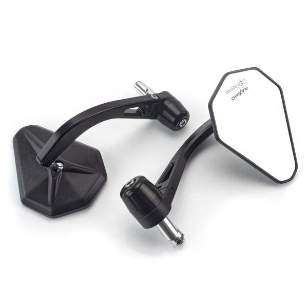 Pair Handlebar end Mirror Raximo BEM-V1 with E-number and... for Yamaha XSR 700 ABS RM12 2020