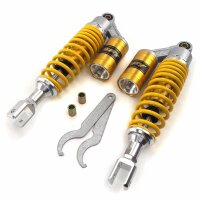 Pair of Shock Absorbers 320 mm RFY Silver Yellow eyelets...